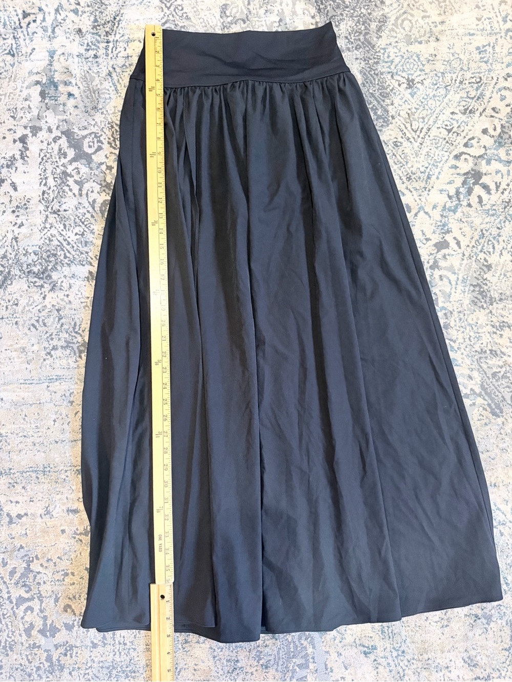 HALARA Breezeful High waisted Black Maxi Skirt Sz M Built In Shorts Center Split - Picture 9 of 10